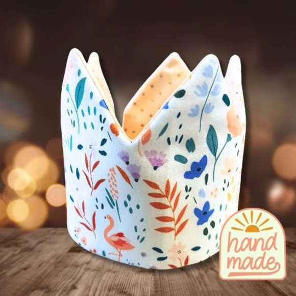 Fairytale Fabric Crown | Reversible Fabric Crown | Pretend Play Crown - Picture 1 of 3